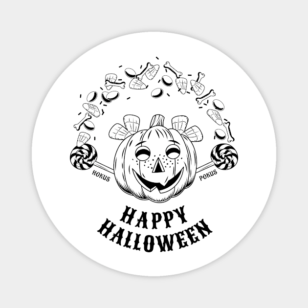 Happy Halloween label Magnet by OA_Creation